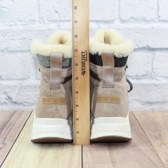 Bionico All Weather Leather Shearling Collar Lined Winter Boots Size 9 - Picture 6 of 9